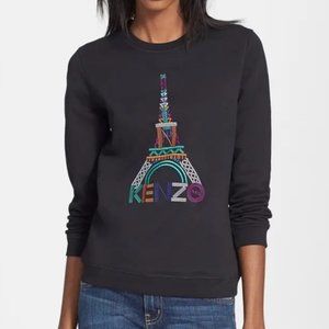 Kenzo Tops Kenzo Paris Eiffel Tower Sweatshirt Black Size M